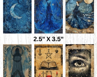 décorations pour cartes de diseuse de bonne aventure vintage, travaux manuels, journal indésirable, album de scrapbooking, étiquettes cadeaux