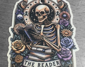 The Reader Tarot Card Vinyl Sticker laptop scrapbook junk journal crafts Bookish