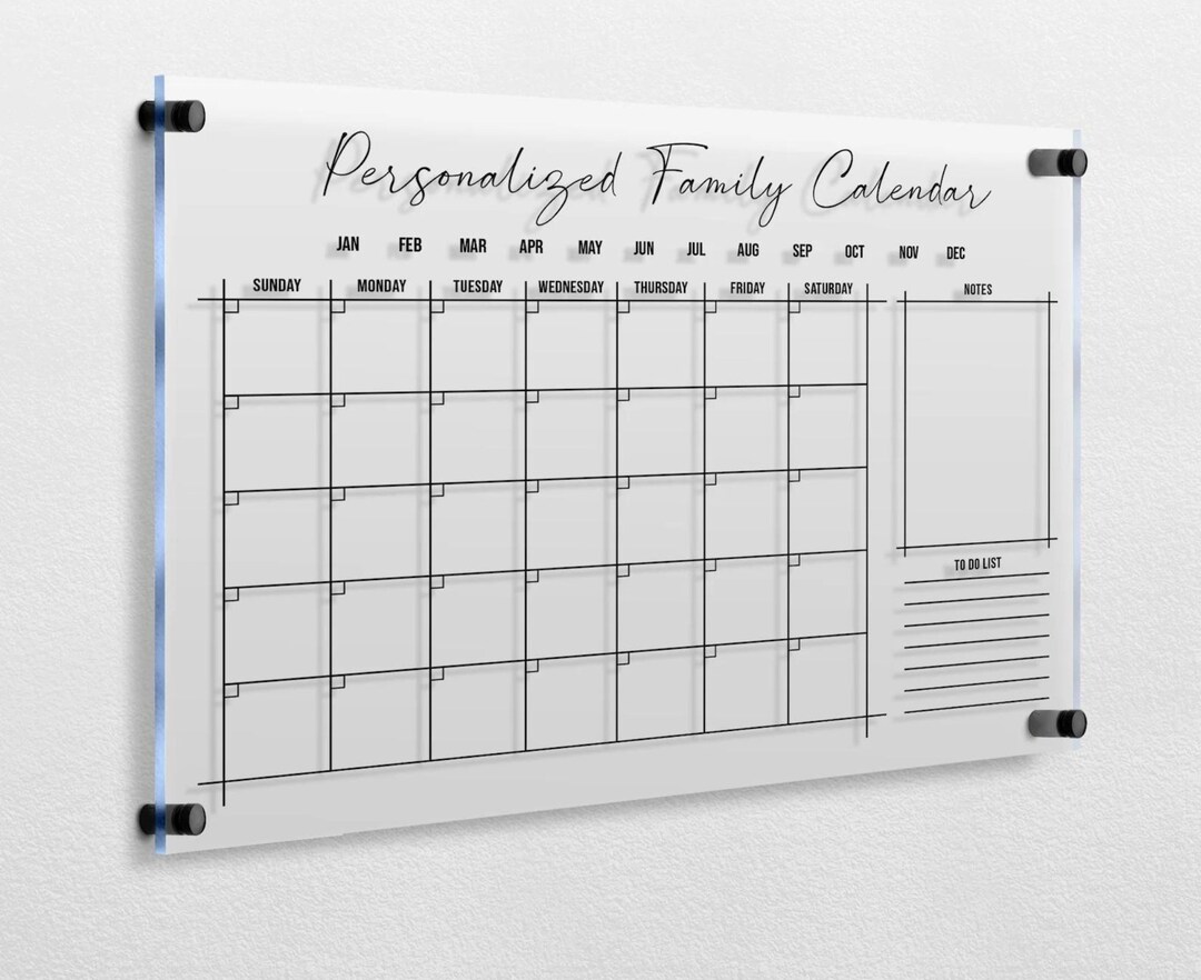 Personalized Wall Calendar Custom Photo Calendar Monthly Etsy