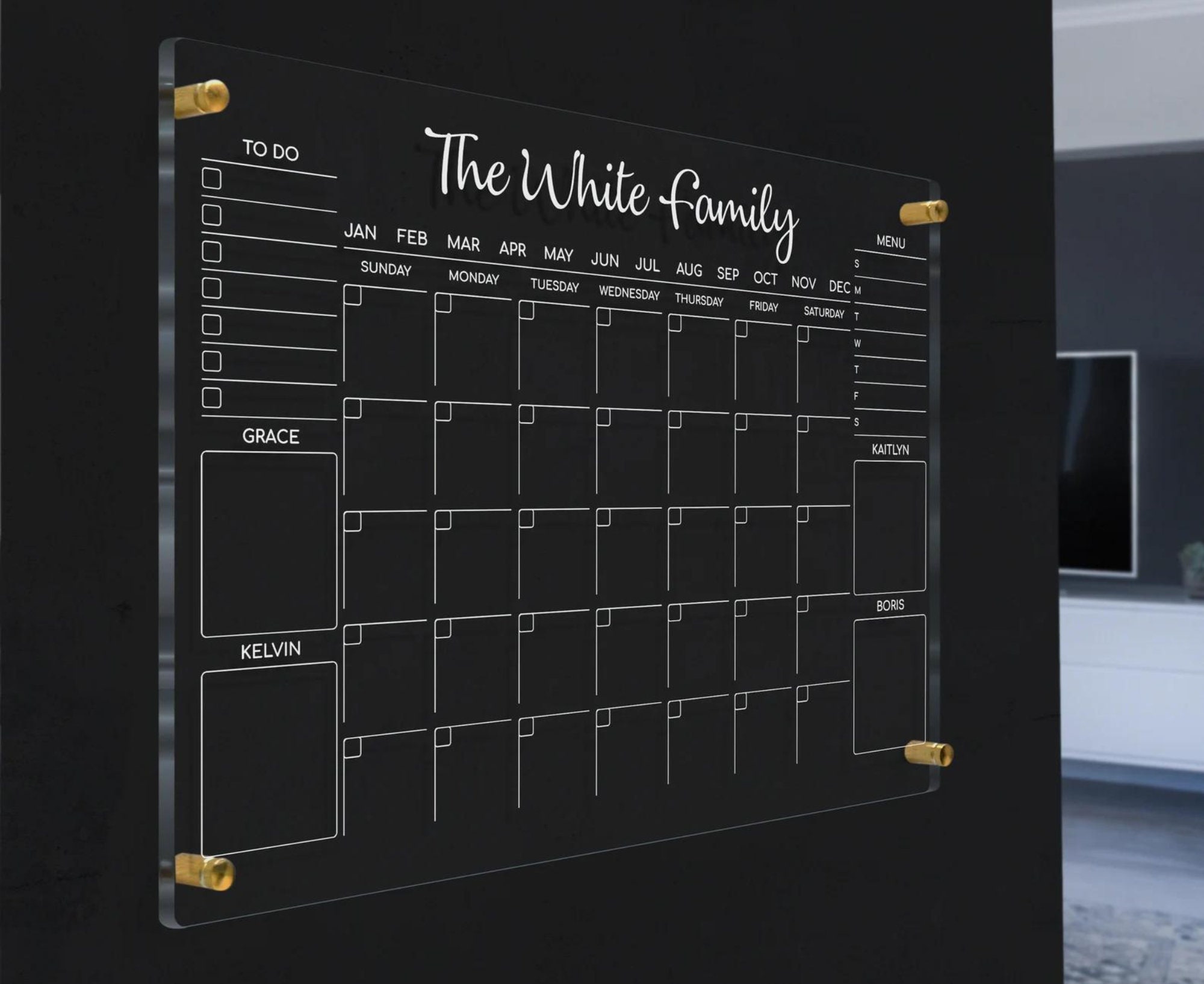 Personalized Wall Calendar Custom Photo Calendar Monthly Etsy