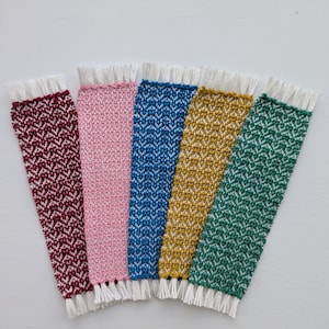 Handwoven Heart Bookmark: 100% Cotton Book Lover Gift