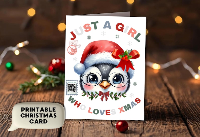 Printable Christmas Card With QR Code Spotify Playlist, Blank Inside, 5 ...