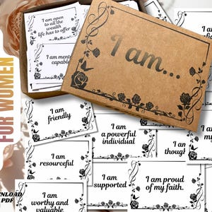 150 Affirmation Cards for Women, Think Positively (PDF, A4, US letter)