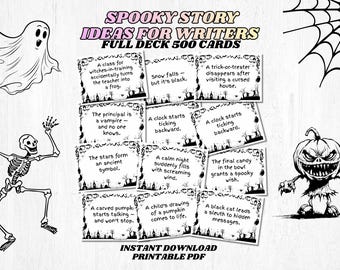 Story Ideas For Writers, Printable Writing Game (PDF)