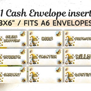Cash Envelope Inserts 3x6, Savings Challenge, Cash Stuffing, 81 Savings Binder Printable Inserts, A6 Cash Envelope System, Money Envelope