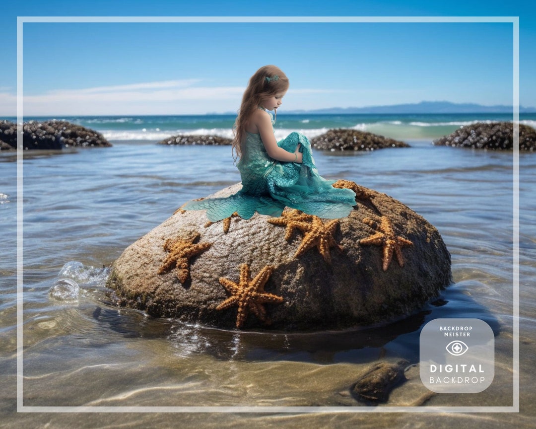 Little Mermaid Backdrop Digital Download Photoshop Overlays, Wedding ...