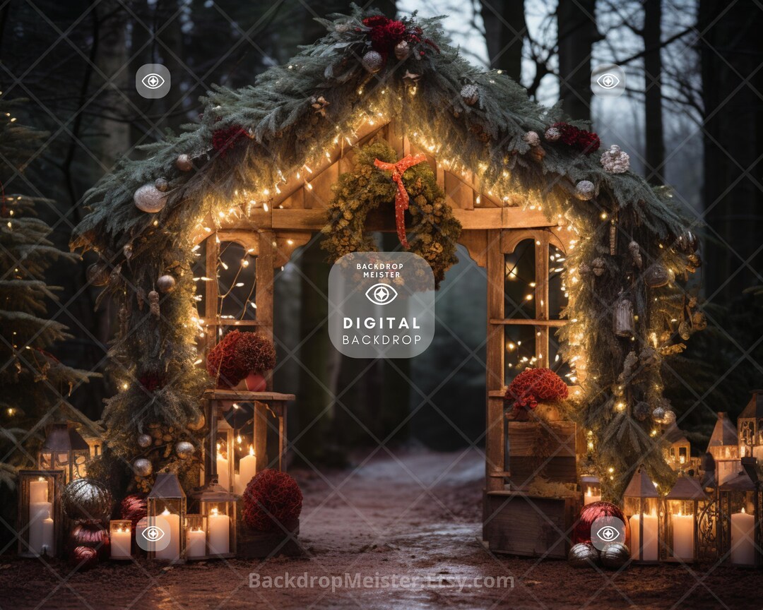 Christmas Arch Backdrop Digital Download Nativity Scene - Etsy