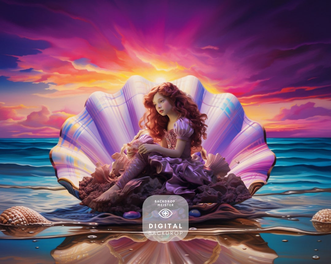 Little Mermaid Backdrop Digital Download Photoshop Overlays, Wedding ...