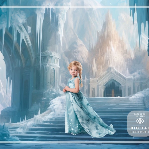 Frozen Castle Backdrop | Digital Download | Wedding & Maternity Backdrops, Photoshop Overlays, Backgrounds for photography