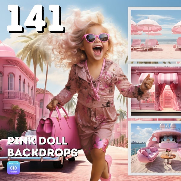 141 Pink Doll Backdrops | Digital Download | Photoshop Overlays, Wedding & Maternity Backdrops, Backgrounds for photography