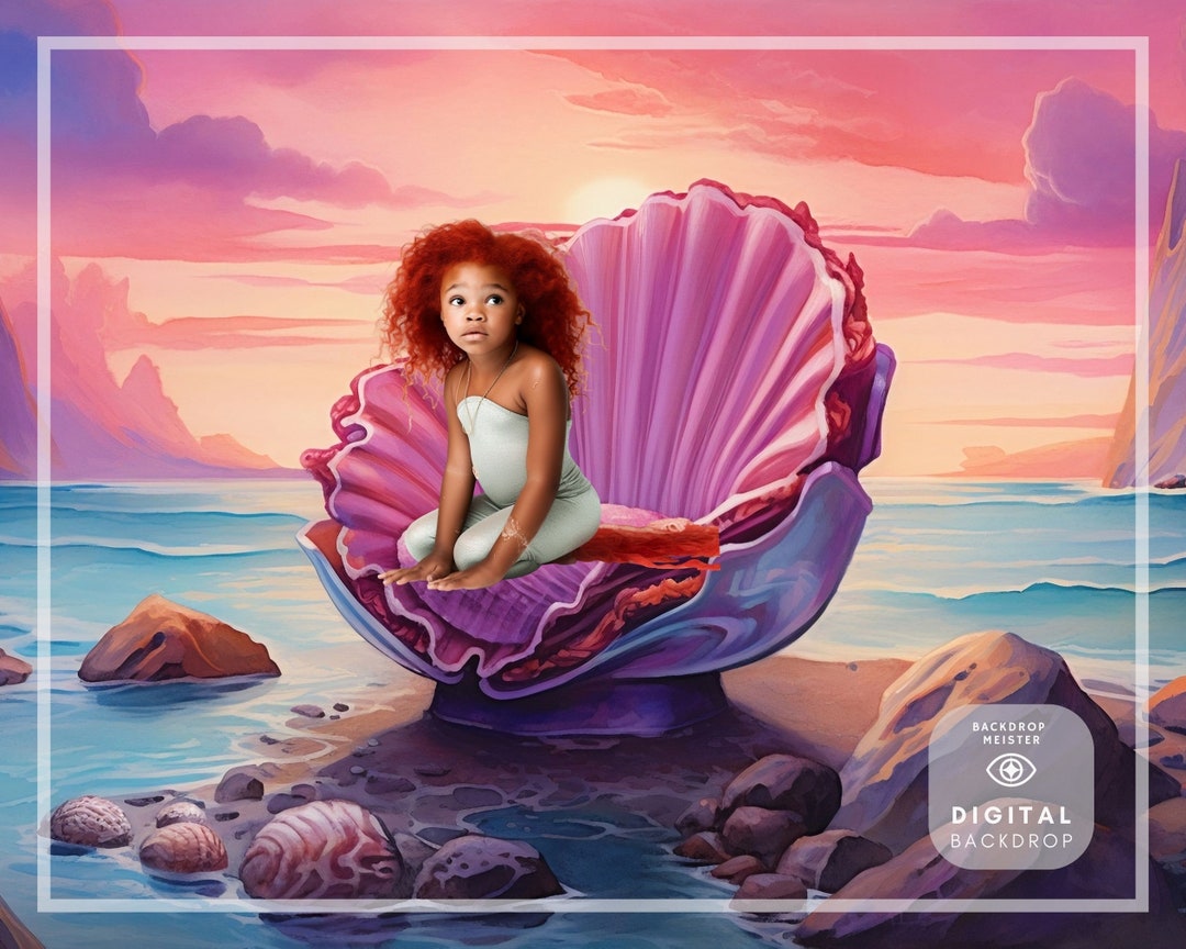 Little Mermaid Backdrop Digital Download Photoshop Overlays, Wedding ...