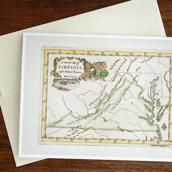 Virginia Map Greeting Card (2-pack)