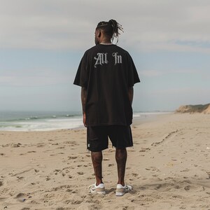 ALL IN Oversized Tee, weight lifting, gym, workout, t-shirt, fitness, training, boxing
