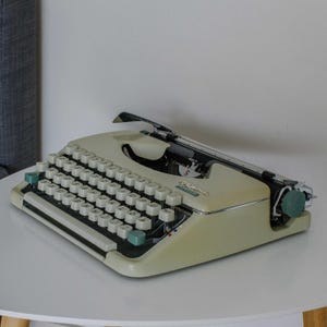 Olympia Splendid 66 working typewriter, vintage typewriter with case, writer gift, 1960s