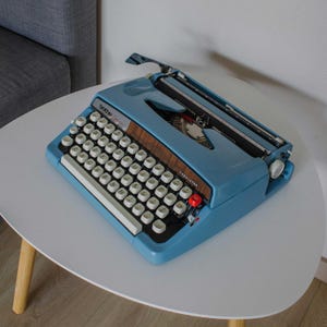 Brother Tabulator, gift writer, portable working typewriter, 1960s, Christmas gift
