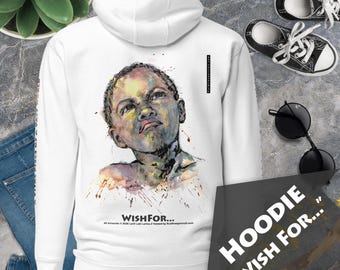 Graphic Hoodie “WISH FOR” – Premium Wearable Art, Minimalist Aesthetic Streetwear Tee, No Fuss Instant Contemporary Art Experience
