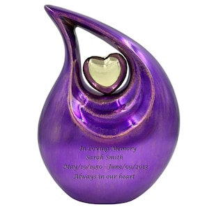 Purple Cremation Urn - Cremation Urn With Personalization - Cremation Urn For Human Ashes - Unique Urn - Decorative Urn - Urns For Adults