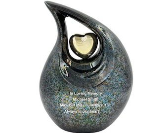 Engravable Cremation Urn: Memorial Urn for Human Ashes