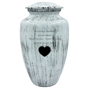 Crematie-urn met personalisatie en fluwelen tas - unieke urn voor as - urn voor begrafenis - urnmonument voor mannen - unieke urn - vaderurn