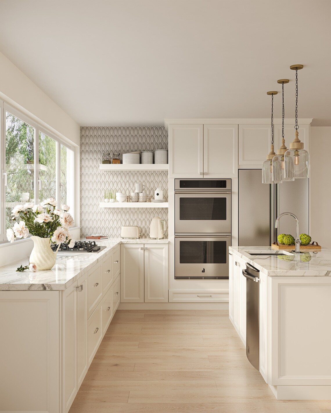 Online Kitchen Interior Design Kitchen 3D Rendering 3D Etsy Australia