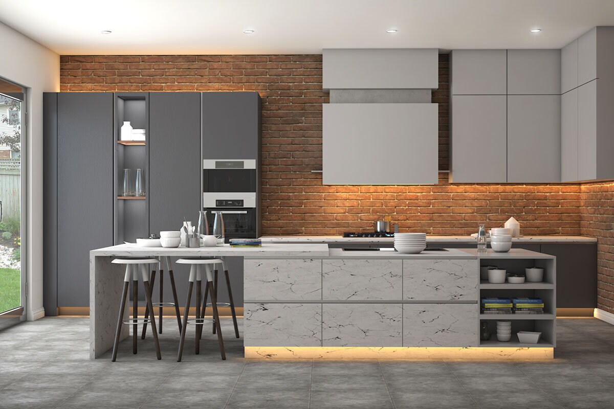 Online Kitchen Interior Design Kitchen 3D Rendering 3D Etsy Australia