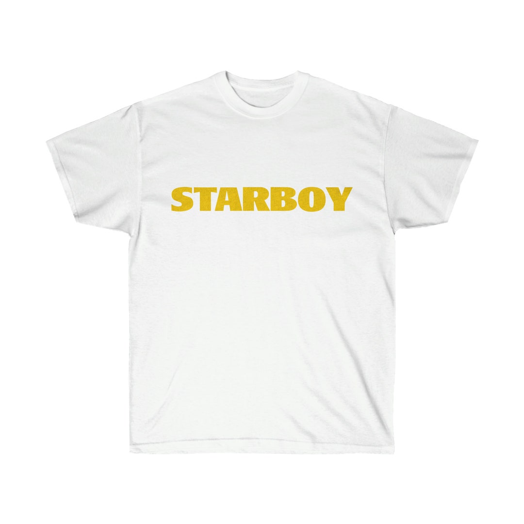 The Weeknd 'starboy' Tshirt White Etsy