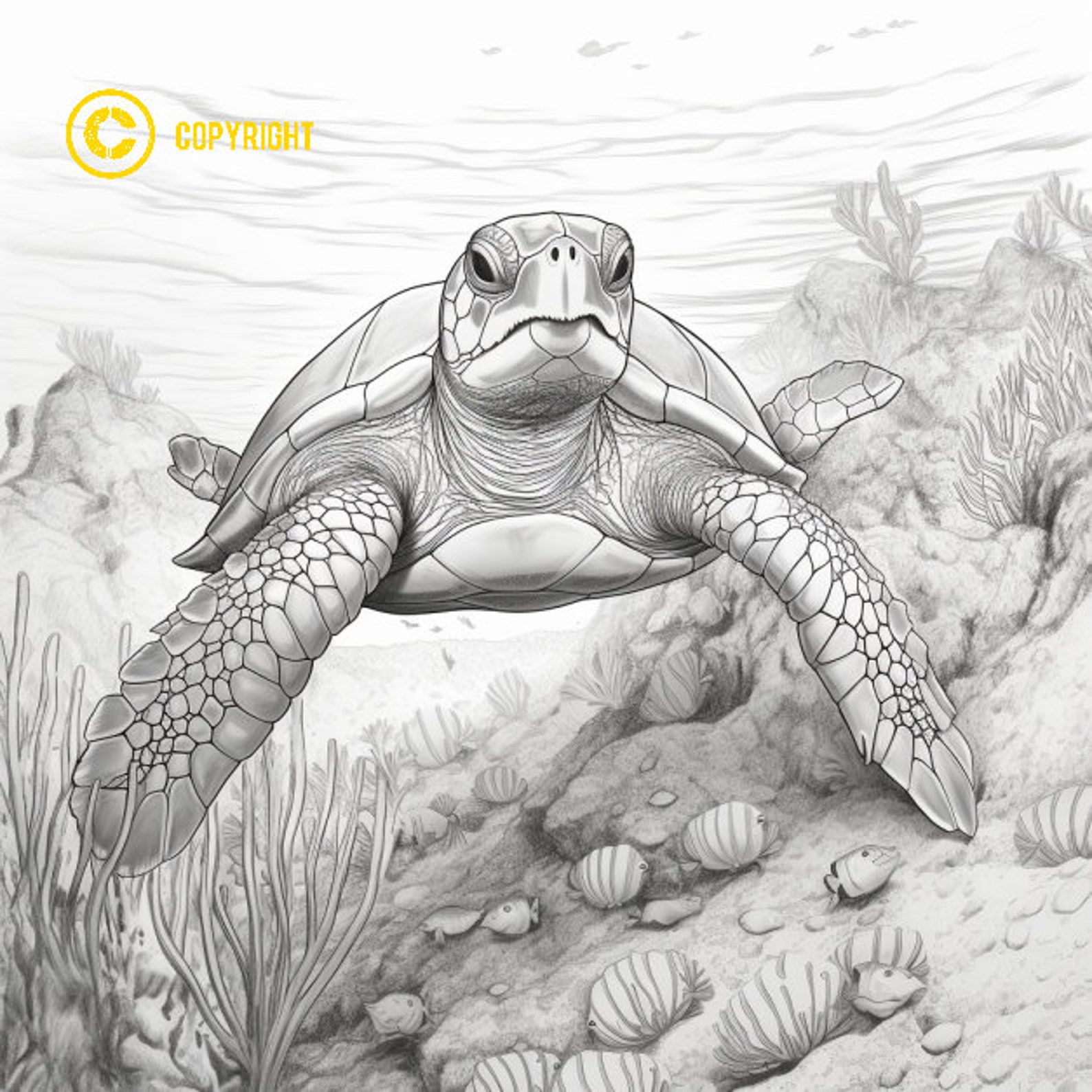 Sea Turtles Coloring Pages | 4 Realistic Turtles Coloring to Print and ...