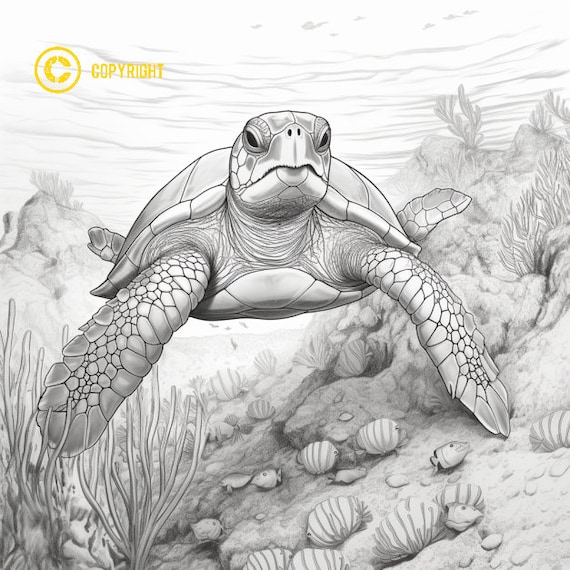 Green Turtle - Earley Art - Drawings & Illustration, Animals, Birds, &  Fish, Reptiles & Amphibians, Turtles & Tortoises - ArtPal