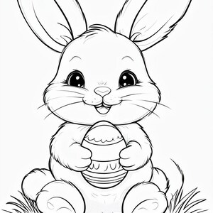 Easter Bunny Coloring Pages - Cute Printable Rabbit Designs for Kids ...