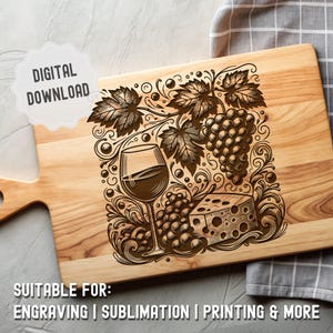 Charcuterie svg, Wein und Käse svg, Schneidebrett svg, Käsetablett svg, Bauernhaus, Weinbauernhof, Freunde sammeln, Glowforge, Lightburn