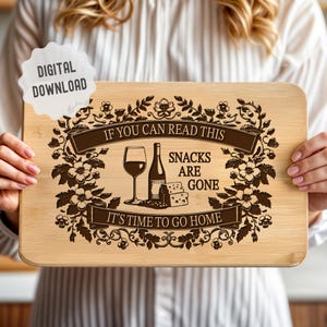 Lustige sarkastische Lasergravur-Datei für Freunde und Familie, die Schneidebretter sammeln, digitale Dateien