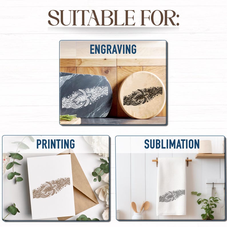 sea turtle engraving sublimation