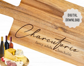 Script Charcuterie Cutting Board Svg File, Funny Charcuterie Definition, Adult Lunchable, Family Reunion Svg, Serving Tray, Digital Download