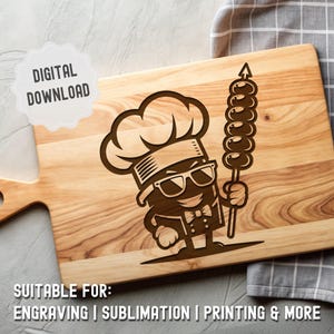 BBQ Cutting Board Svg, Charcuterie Svg, Barbecue Chef Laser Engraving File, Dad Gift, Friends Gathering Cutting Boards, Glowforge