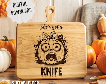 Zabawna deska do krojenia na Halloween w formacie SVG, upiorne wędliny w formacie SVG, wzory desek do krojenia Boo, jesienne pliki PNG, grawerowanie laserowe, Glowforge