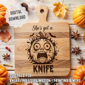 Funny Halloween Cutting Board SVG, Spooky Charcuterie Svg, Boo Cutting Board Designs, Autumn Png, Laser Engraving, Glowforge