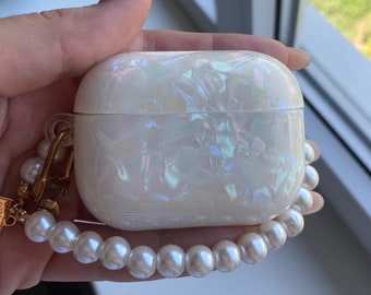 Cute Pearl AirPod Case, Cute Airpod Pro Case, Airpod Pro 2 Case, Luxury Silicon Airpods Case, Soft Airpods 3 Case, Airpod Pro 2nd Case