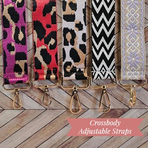 Adjustable Crossbody Strap for Phone Case Strap for Handbag Embroidered Shoulder Strap Replacement  Crossbody Bag Strap Black Purse Strap