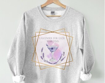 Practical Magic Sweatshirt, LAVENDER for LUCK MARTINI, Inspired by 90s Movie, Cute Crewneck Sweatshirt, Cottagecore, Botanical, Gift for Her