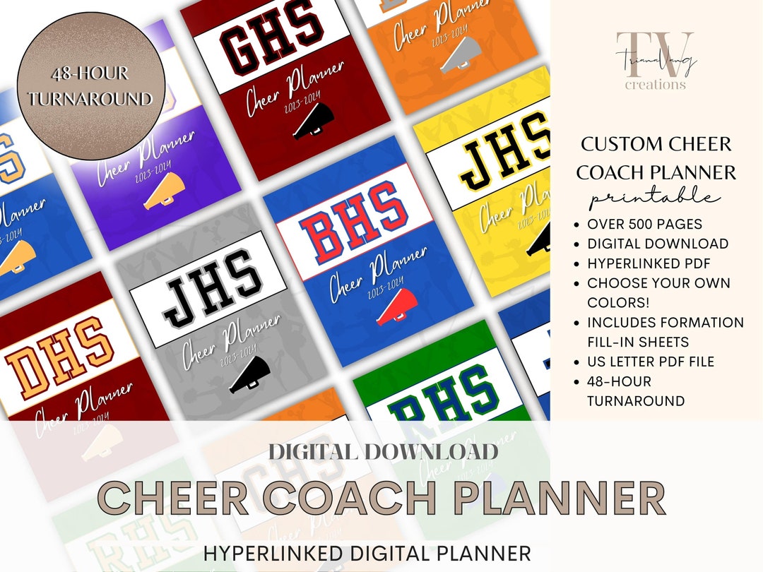 Cheer Coach Digital Planner, Cheerleading, 2324 Season, Practice