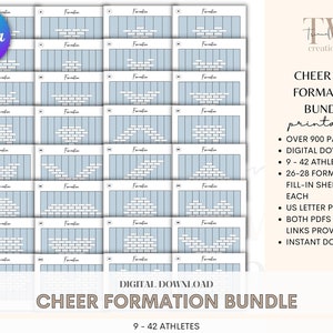Cheer Formations Template, Cheer Mat Formation, Canva Editable, Pdfs US