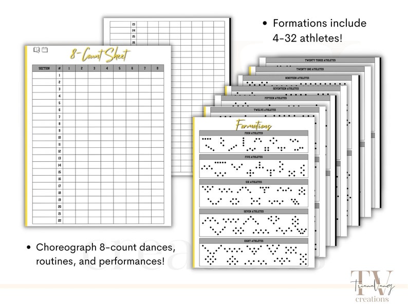 Cheer Coach Digital Planner, Cheerleading, 2324 Season, Practice