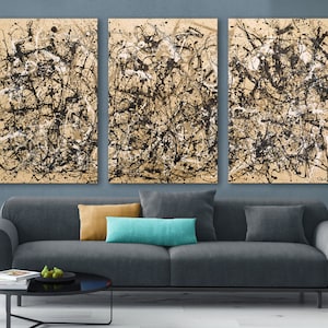Jackson Pollock Autumn Rhythm No.30 Canvas Print Abstractionism Bright ...