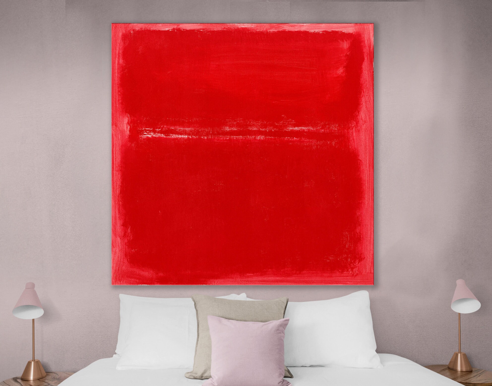 Mark Rothko Red Print on Canvas Bright Living Room Modern Wall Art ...