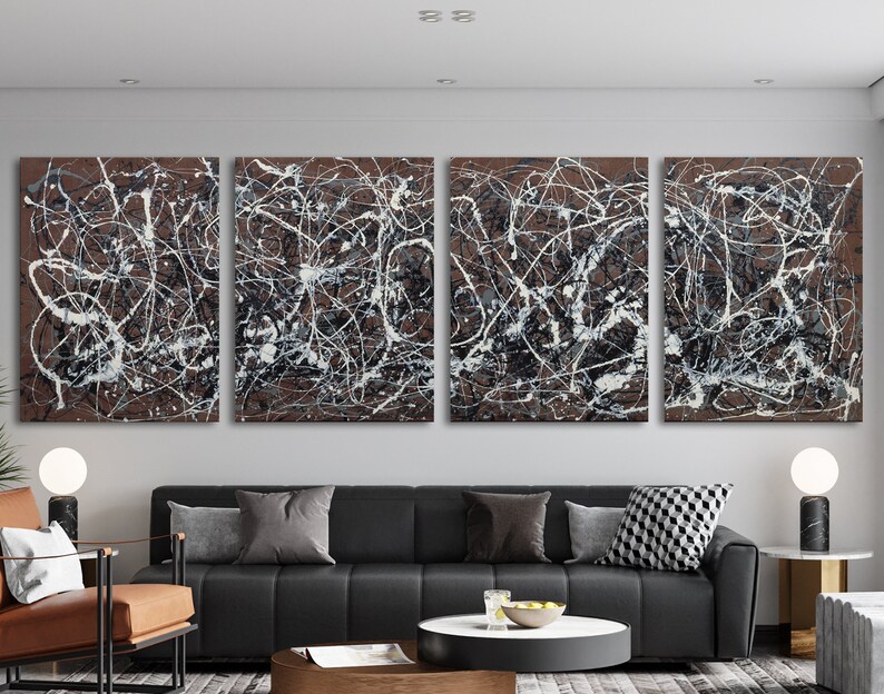 Jackson Pollock Number 13A Arabesque Canvas Print Abstractionism Bright