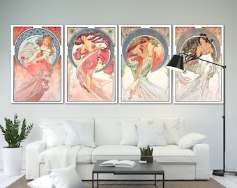 5D Diamond Painting Kits voor volwassenen en kinderen Alphonse Mucha Poëzie, doe-het-zelf diamantschilderij