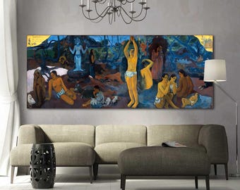 PAUL GAUGUIN Where did we come from Who are we Where are we going Wall Art Print Extra Large Wide High Quality Canvas Print Christmas gift