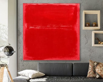 Mark Rothko Stampa rossa su tela Luminosa Soggiorno Decorazione moderna da parete Pittura astratta Arte alla moda Pronta da appendere Bel regalo per la festa della mamma