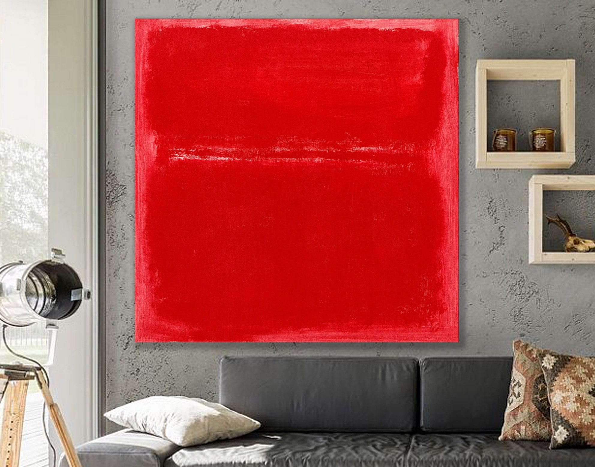 Mark Rothko Red Print on Canvas Bright Living Room Modern Wall Art ...