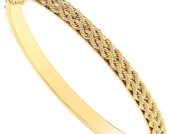 Rope Chain 9ct Gold Bangle BARRETT JEWELLERY
